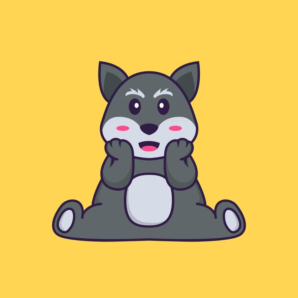 Cute fox is sitting. Animal cartoon concept isolated. Can used for t-shirt, greeting card, invitation card or mascot. Flat Cartoon Style vector