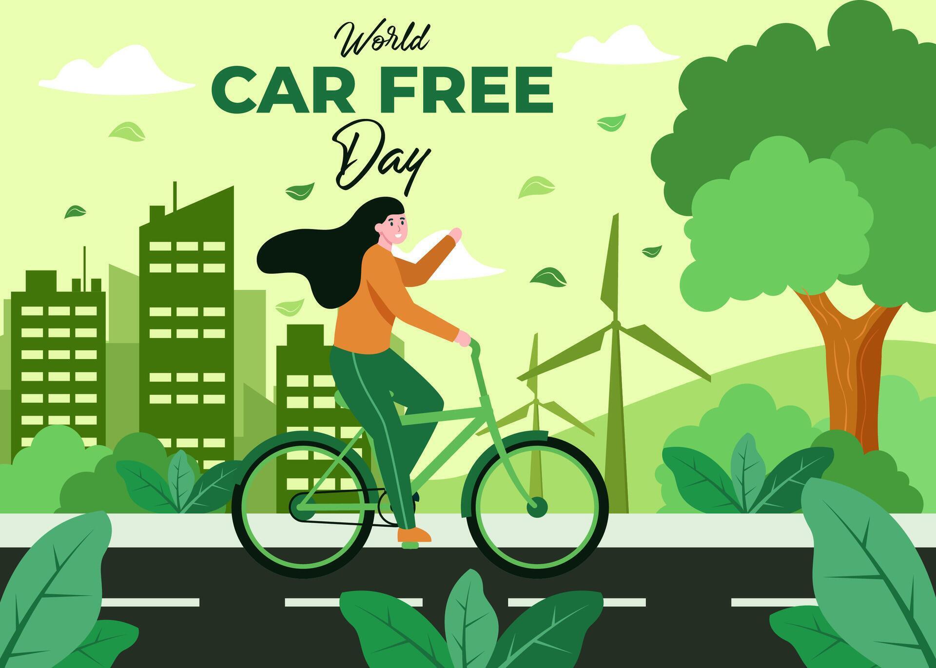 Campaign to reduce the use of cars to reduce the pollution of the world