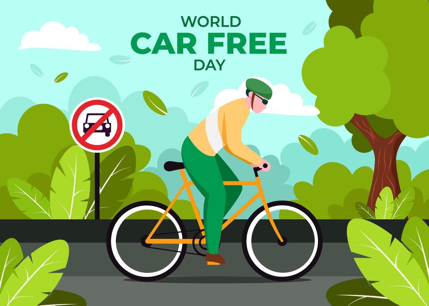 Campaign to reduce the use of cars to reduce the pollution of the world. vector