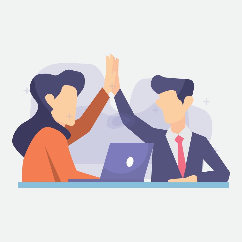 Business Friendship Agreement Idea with successful vector