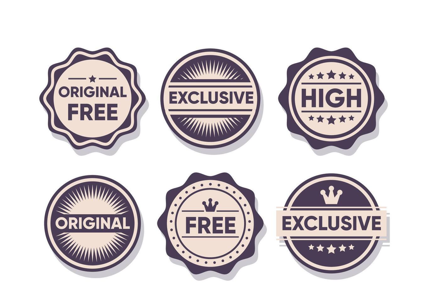 Set of badge or logo banner design element collection vector