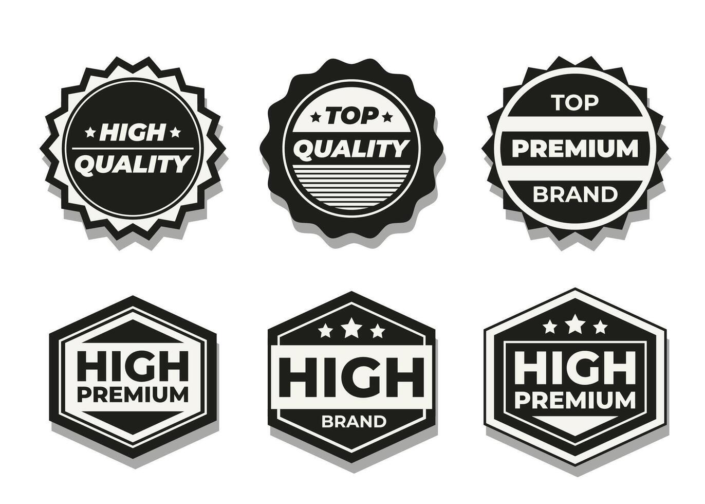 Set of badge or logo banner design element collection vector