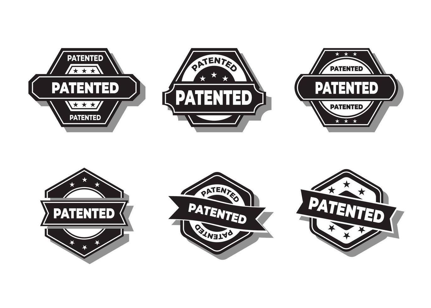 Set of badge or logo banner design element collection vector