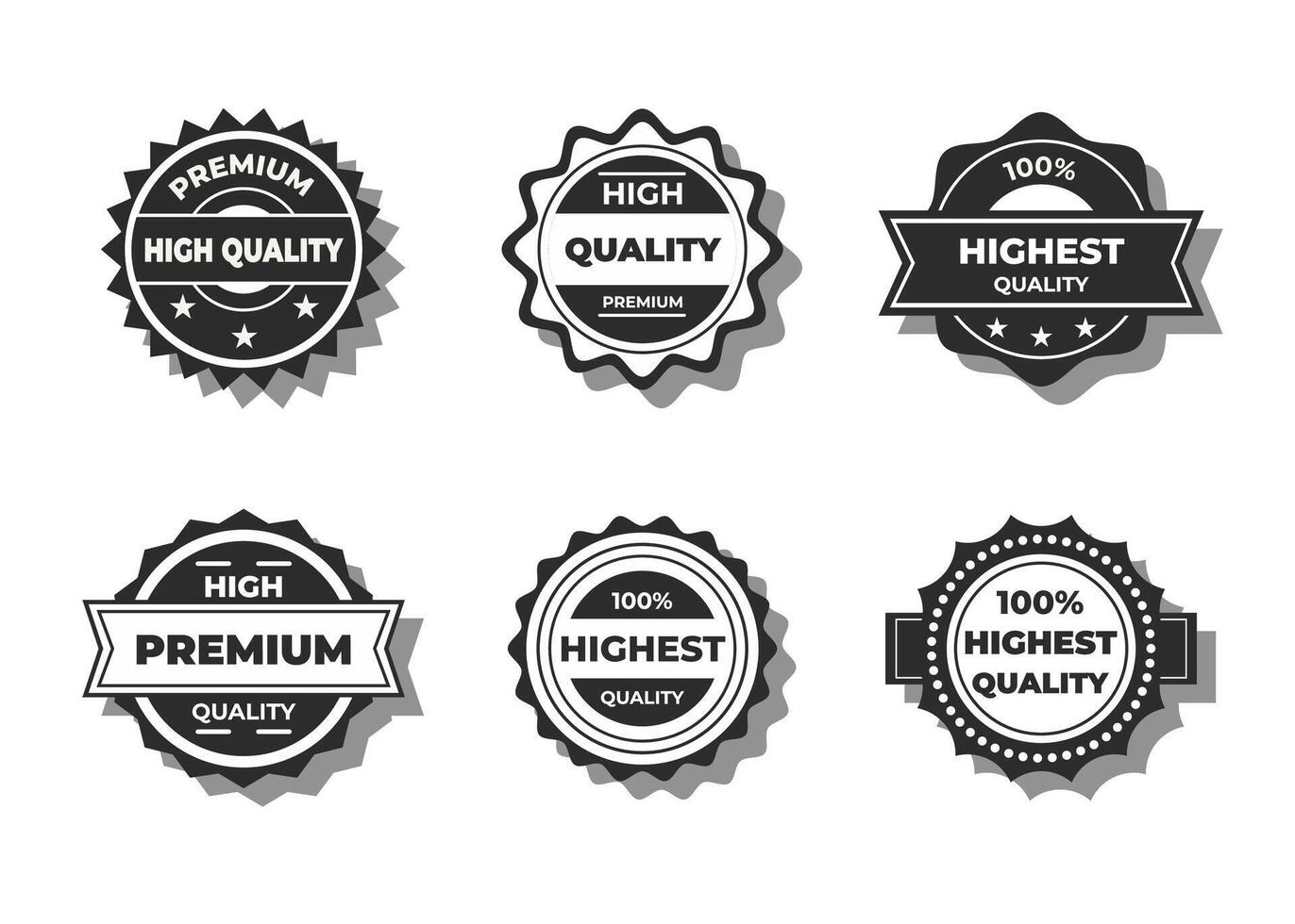 Set of badge or logo banner design element collection vector