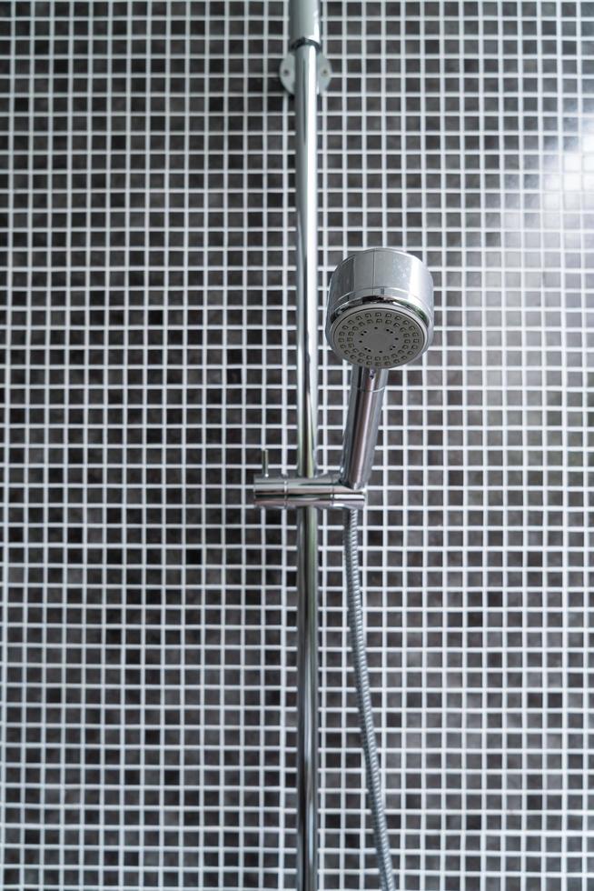 Close-up shower head in bathroom photo