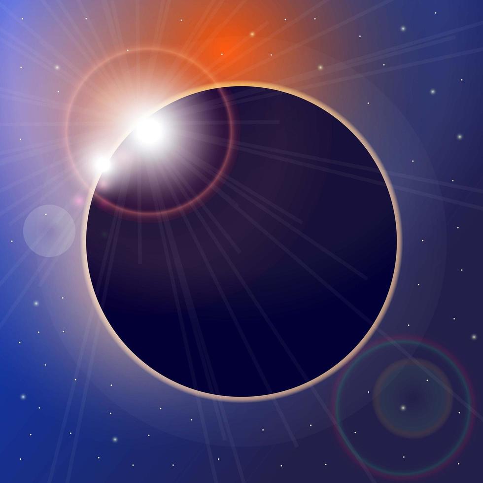 fondo de eclipse solar vector