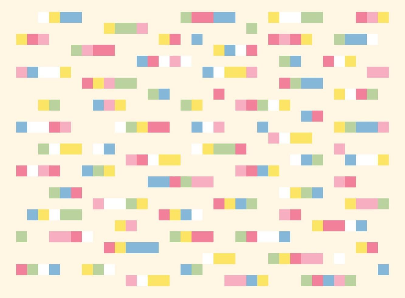 Small squares are connected to each other to form a color bar. Simple pattern design template. vector