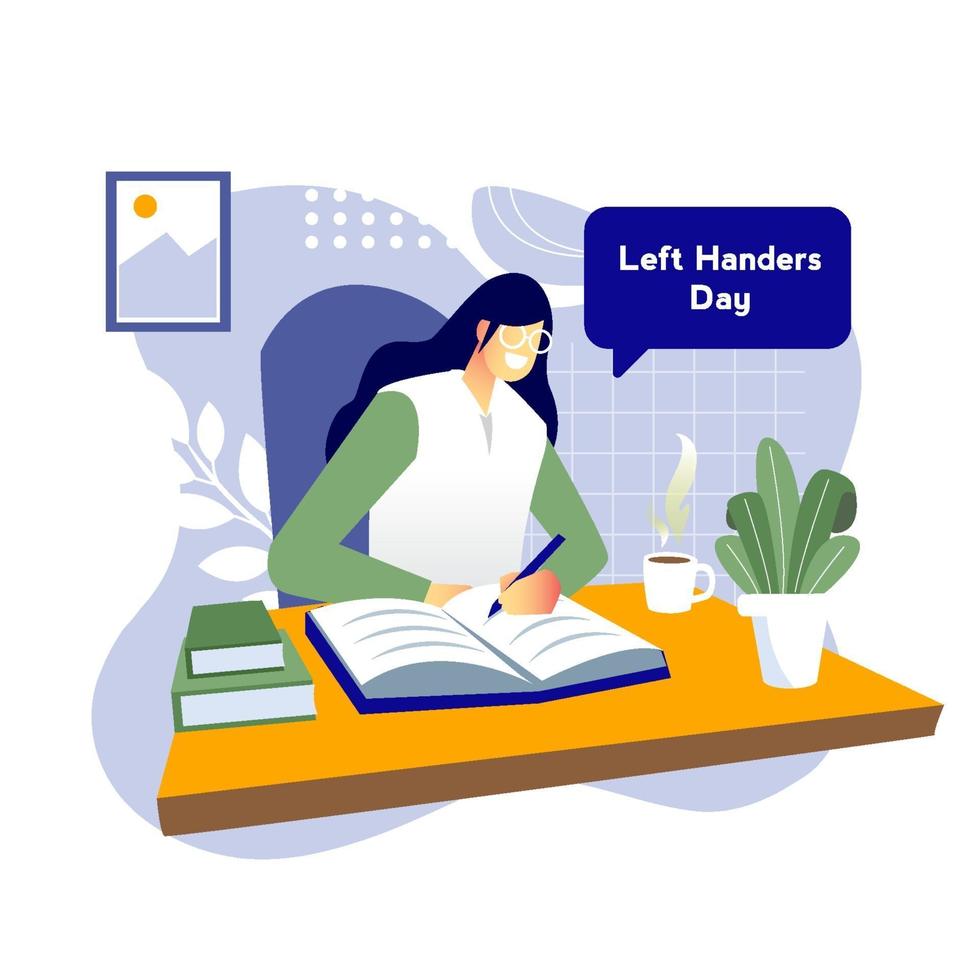 Happy Left Handers Day vector