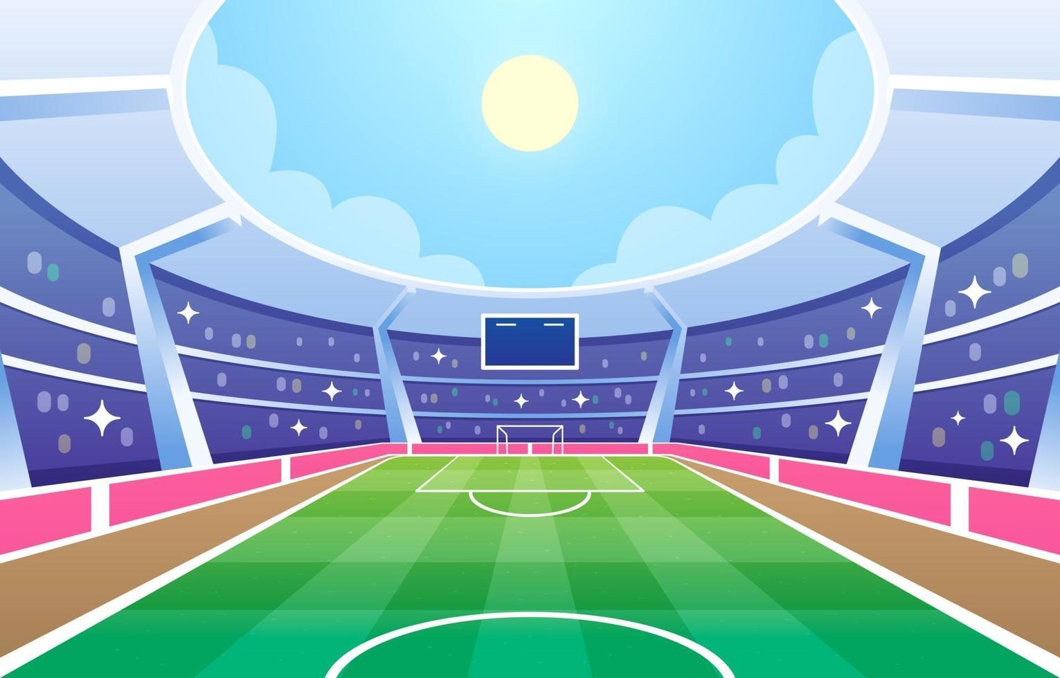 fondo del estadio del campo de fútbol vector