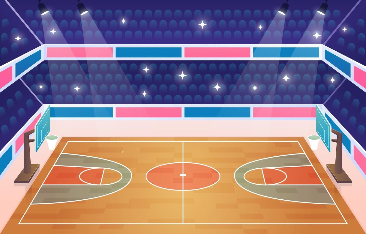 fondo del estadio de baloncesto vector