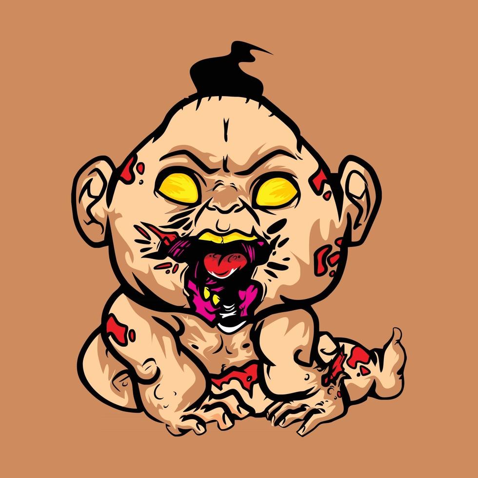 Baby Zombie Illustration vector