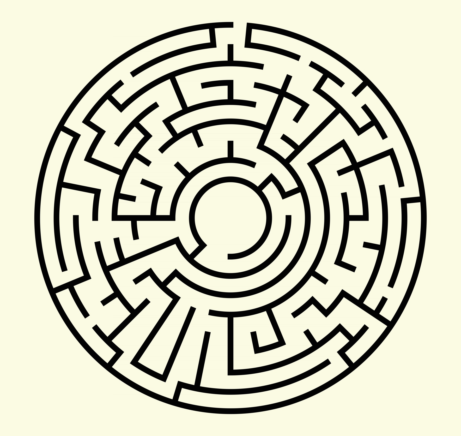 Circle Maze Vector Art Icons And Graphics For Free Download