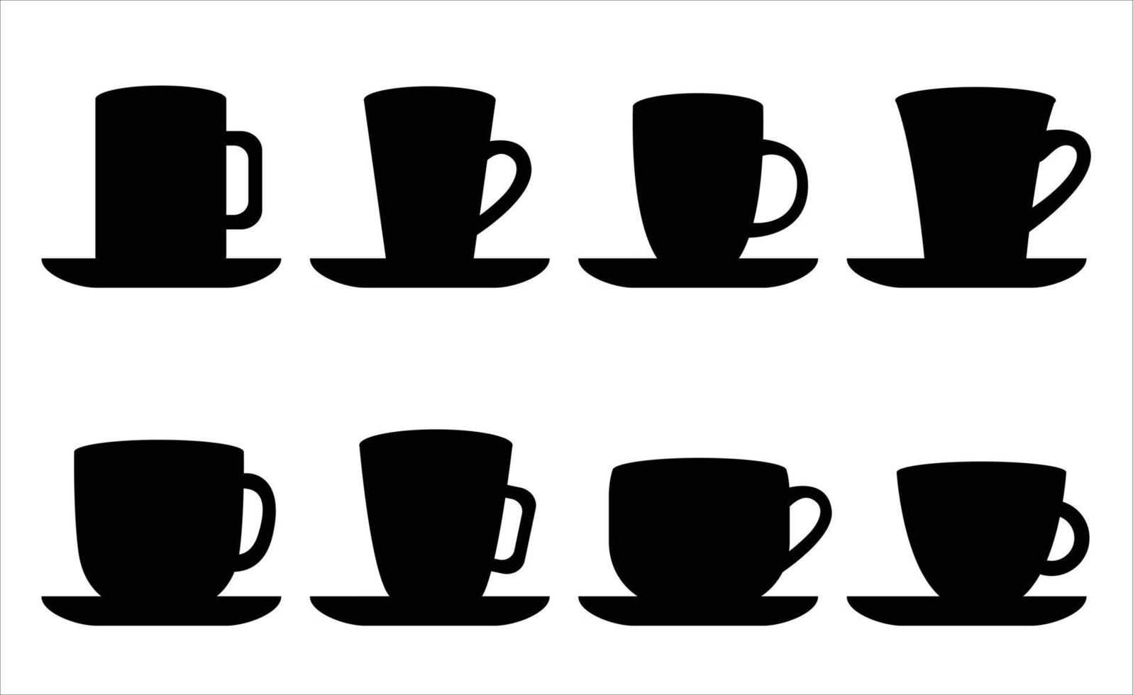 cup logo set, cup icon set vector