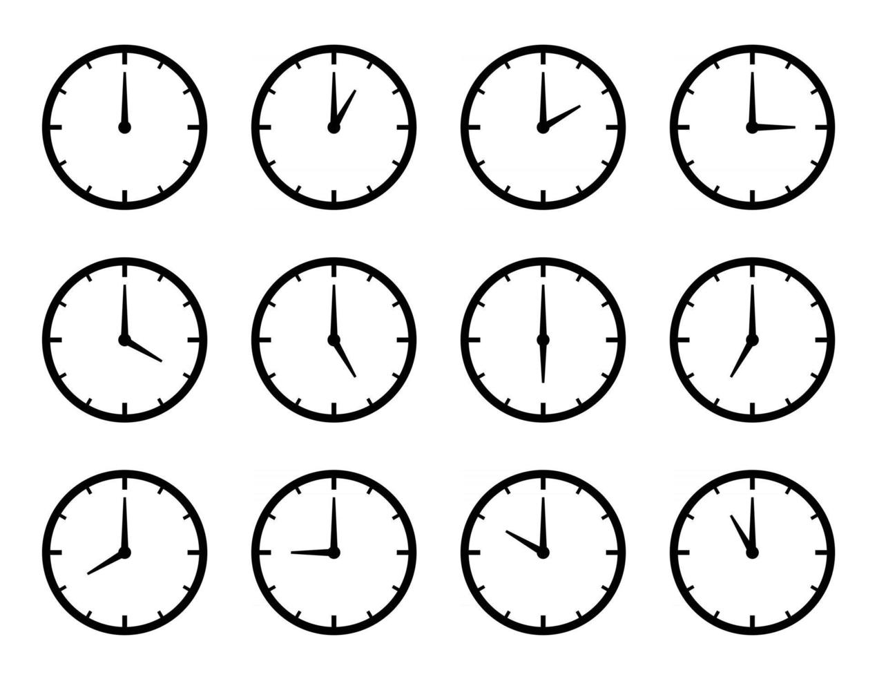 clock logo icon, clock vector