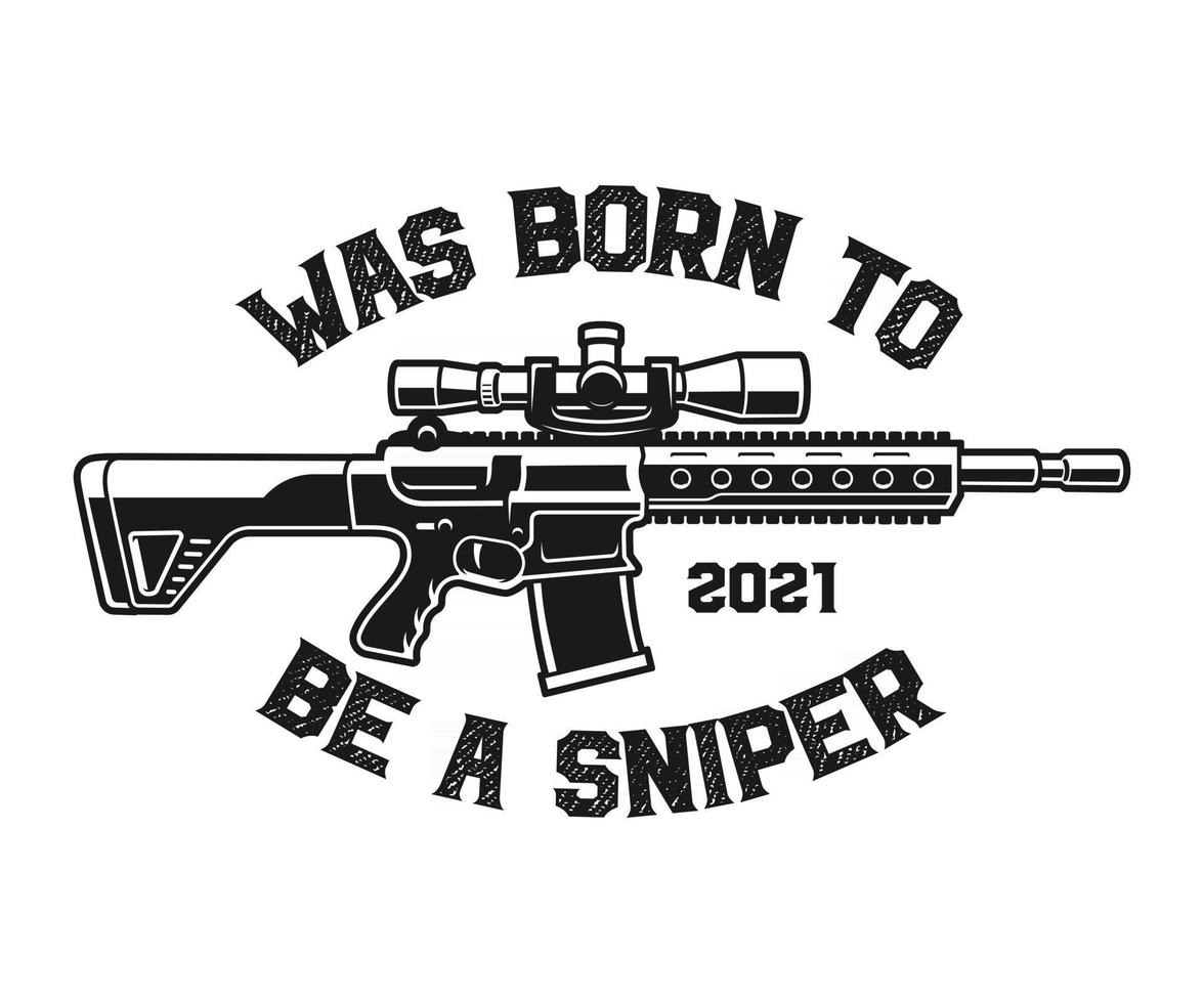 a vector illustration of a sniper rifle