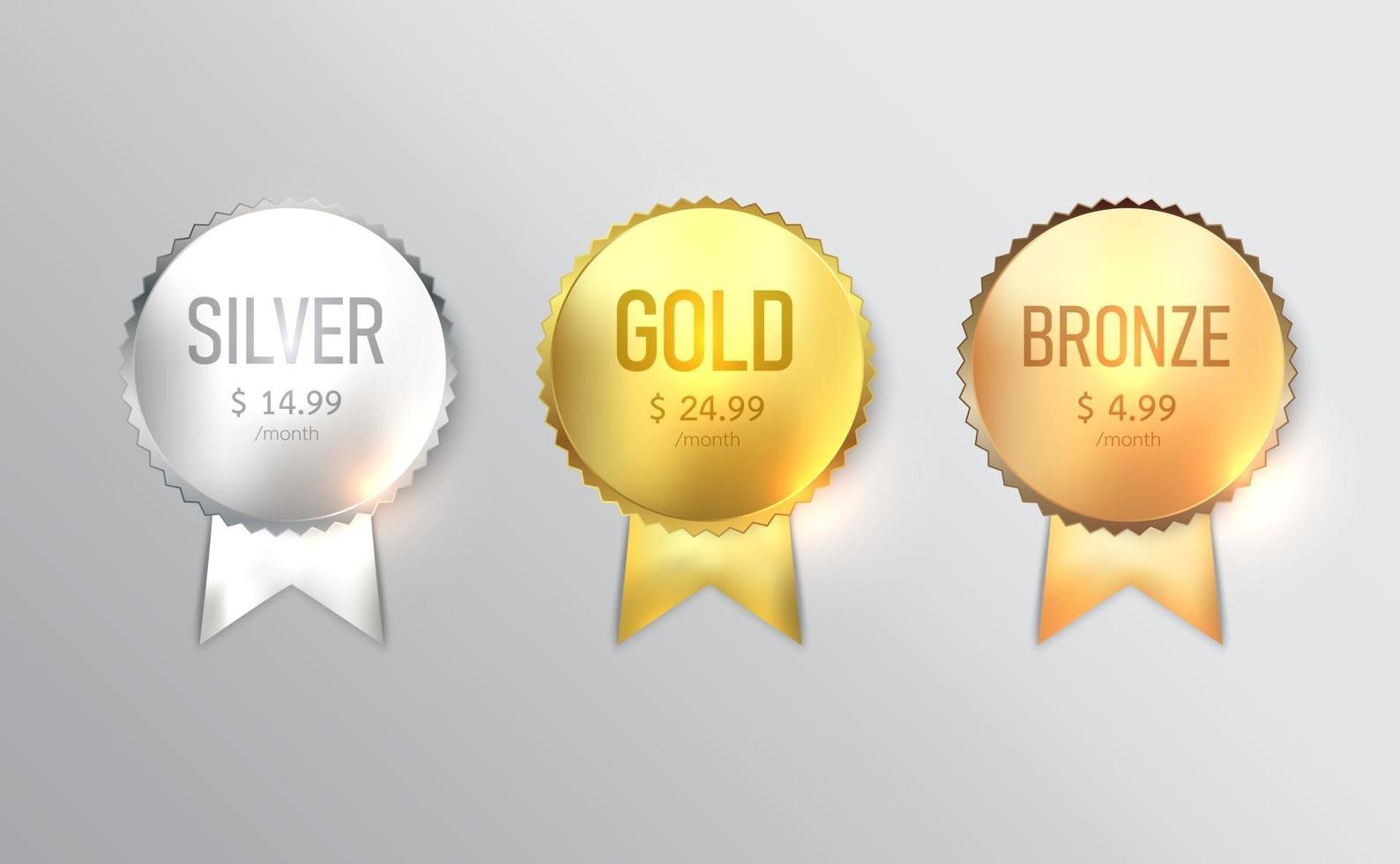 Label design, badge set with gold vector