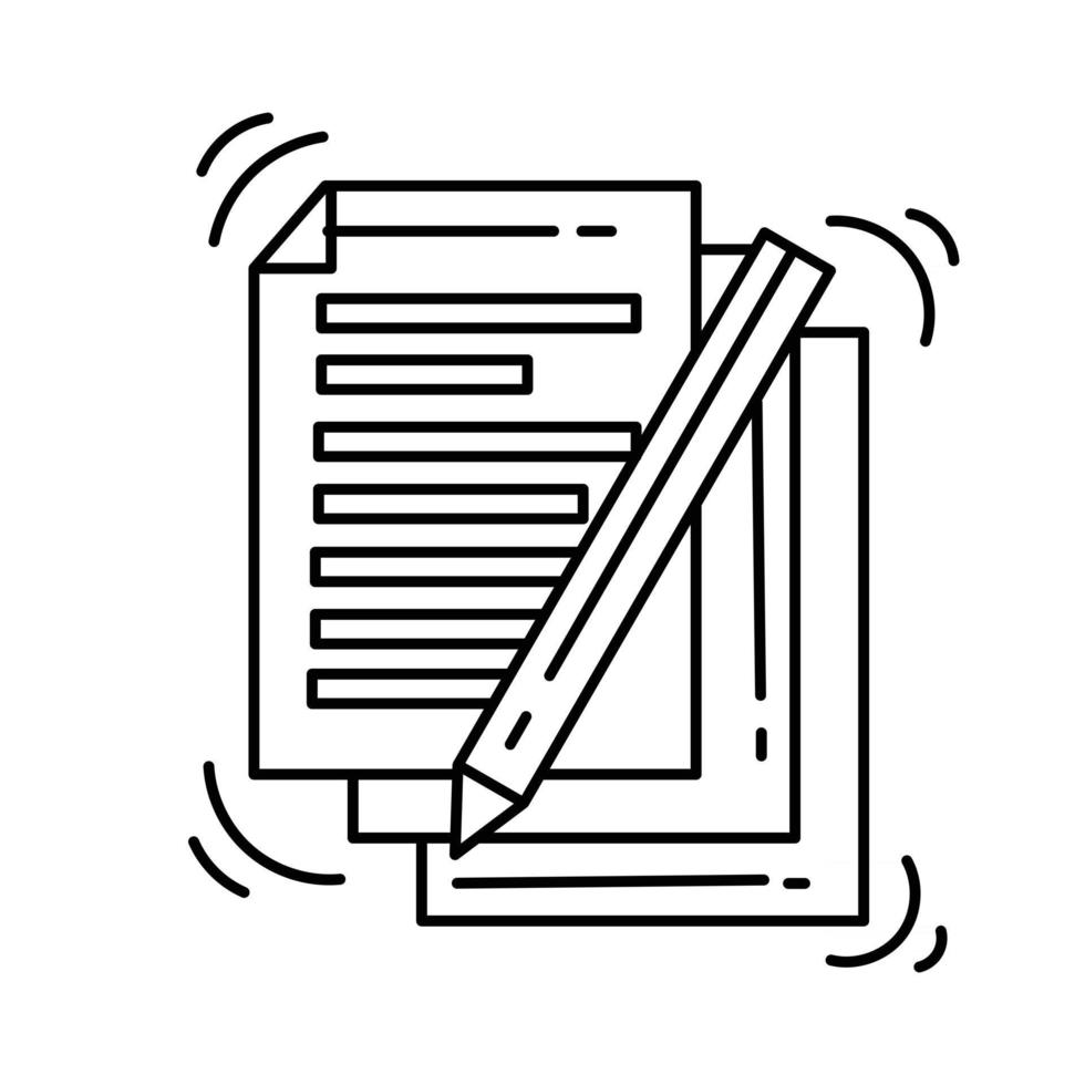 E-commerce document icon. hand drawn icon set, outline black, doodle icon, vector icon