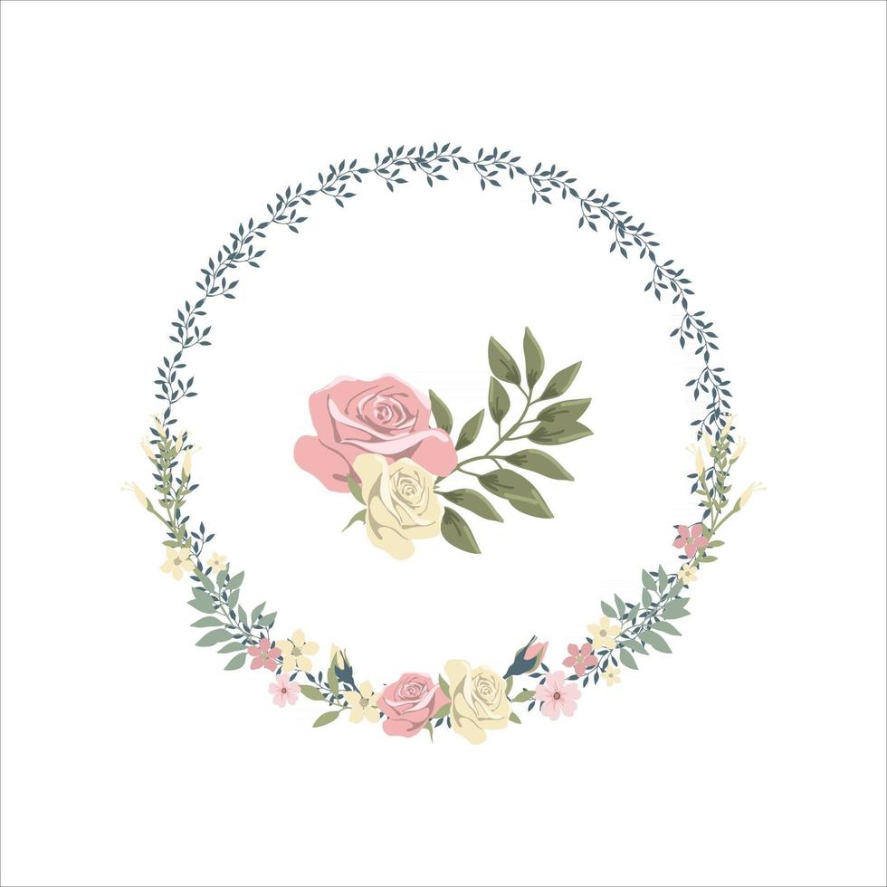 Vintage floral frames vector