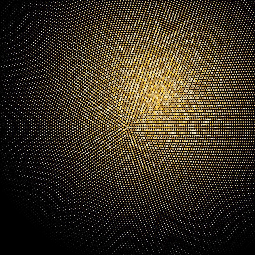 Golden Glitter Halftone Dotted Backdrop Gold Retro Pattern vector