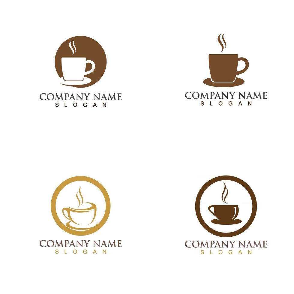 plantilla de logotipo de taza de café vector