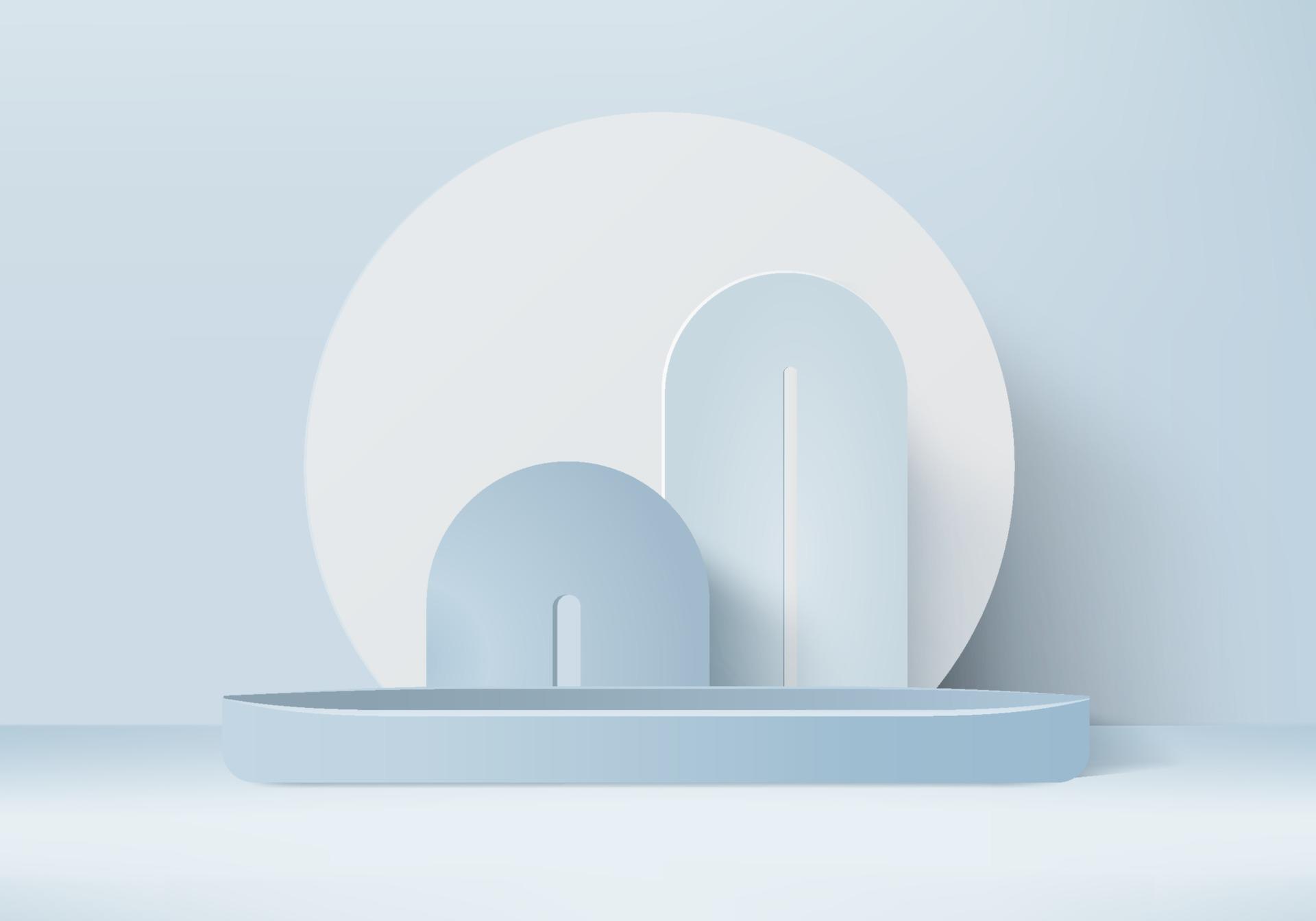 Cylinder abstract minimal scene with geometric platform. Summer