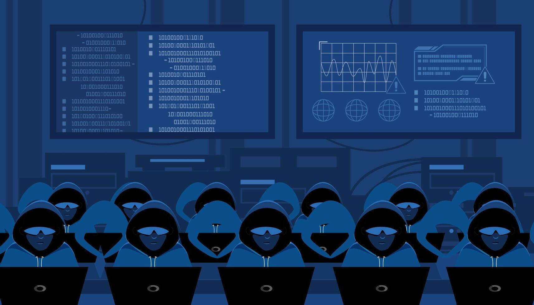 personal data security and cyber data security online concept illustration vector