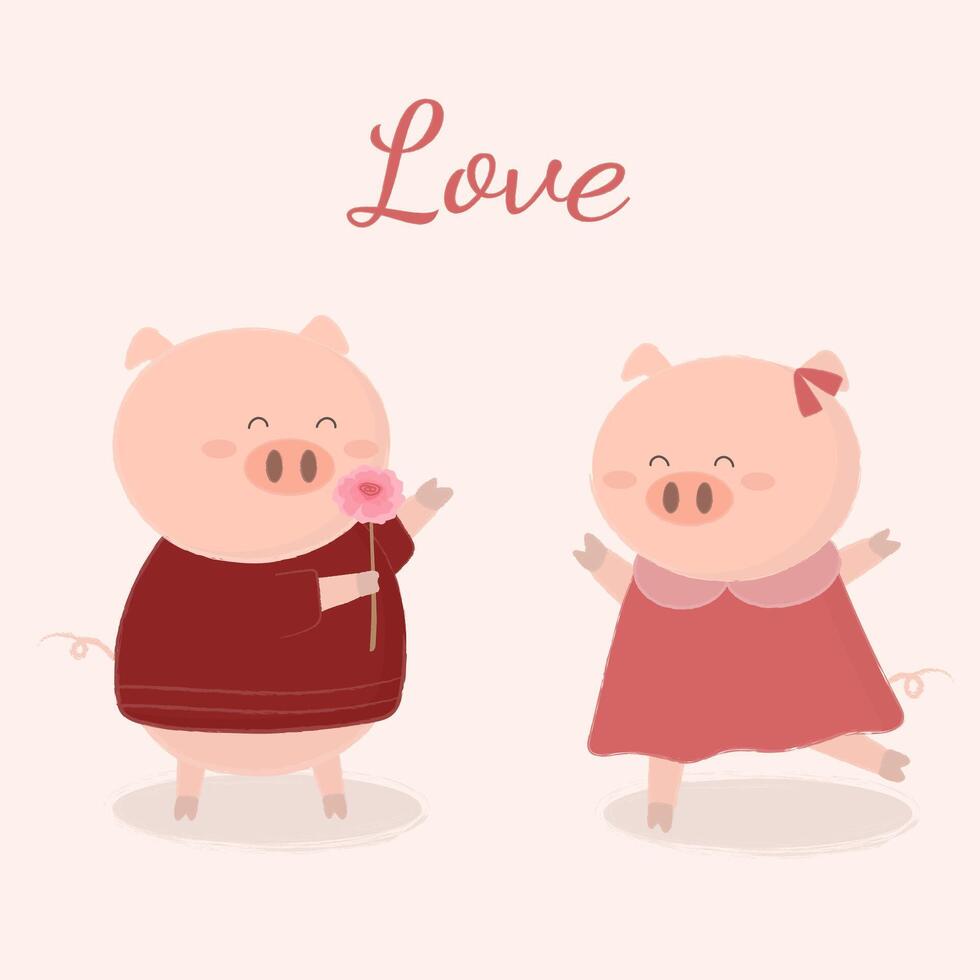 cute pig couple give rose with love vector cartoon animal in love 2915816 Vector Art at Vecteezy cute pig couple give rose with love vector cartoon animal in love 2915816 Vector Art at Vecteezy