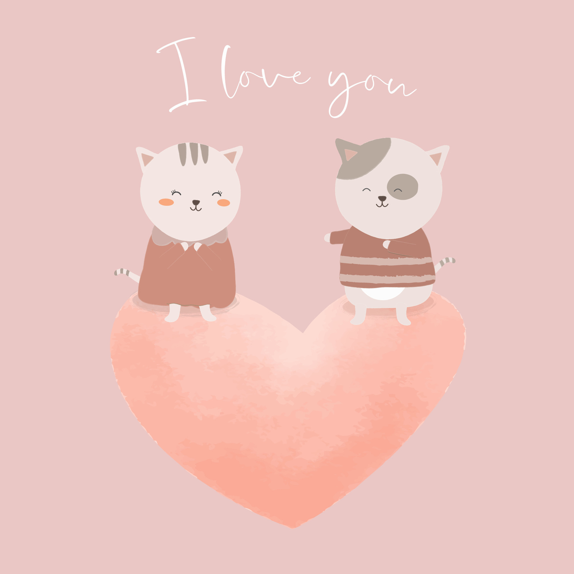 Cute cat huge love heart cartoon vector icon illustration animal isolated  18599102 Vector Art at Vecteezy