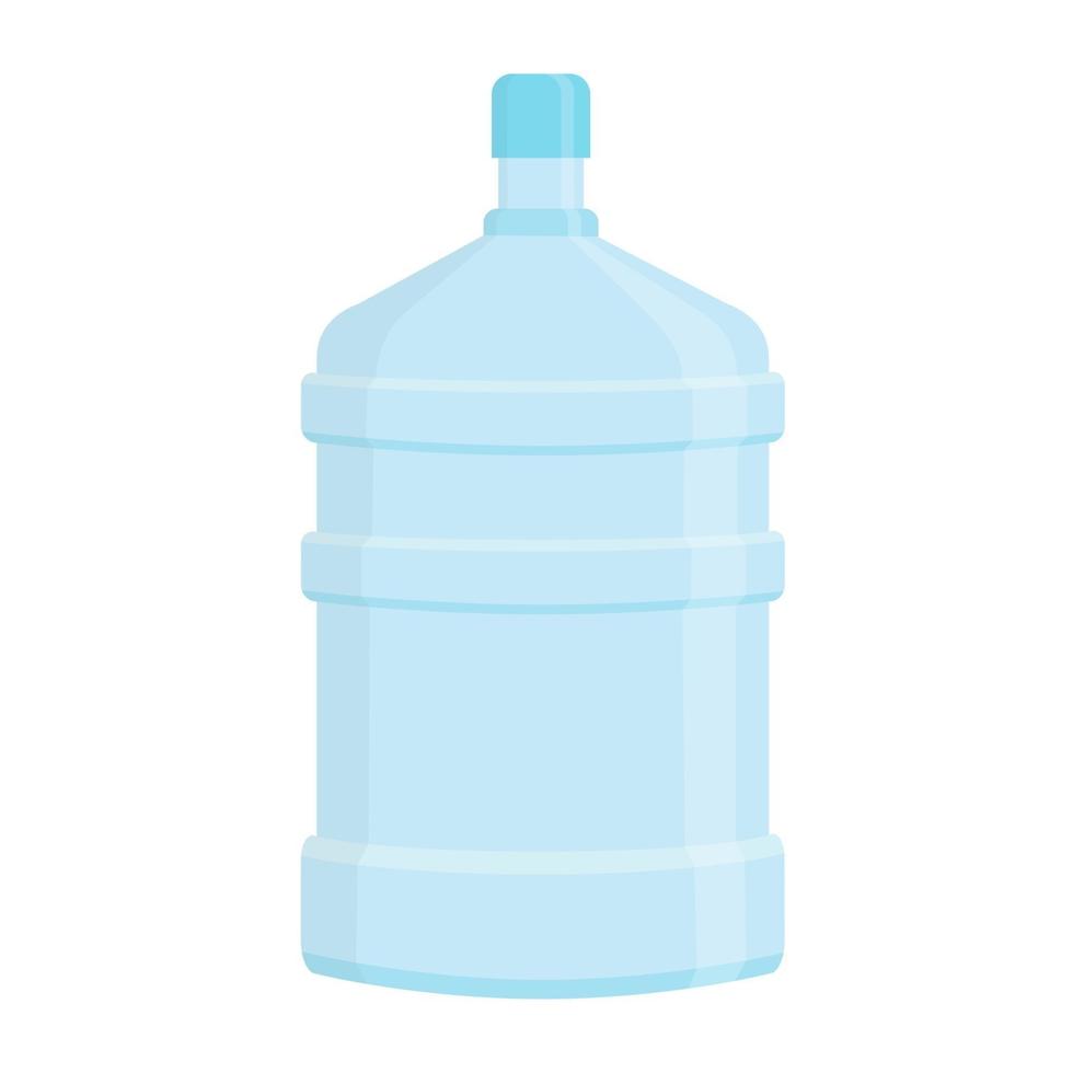 Five gallon water bottle. Big plastic container. Clean mineral drinking water vector