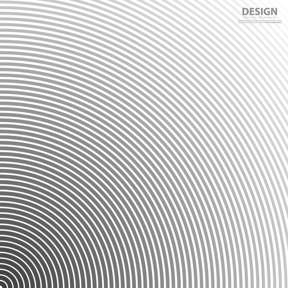 patrón de círculo abstracto anillo de color blanco y negro. Ilustración de vector abstracto para onda de sonido, gráfico monocromo.