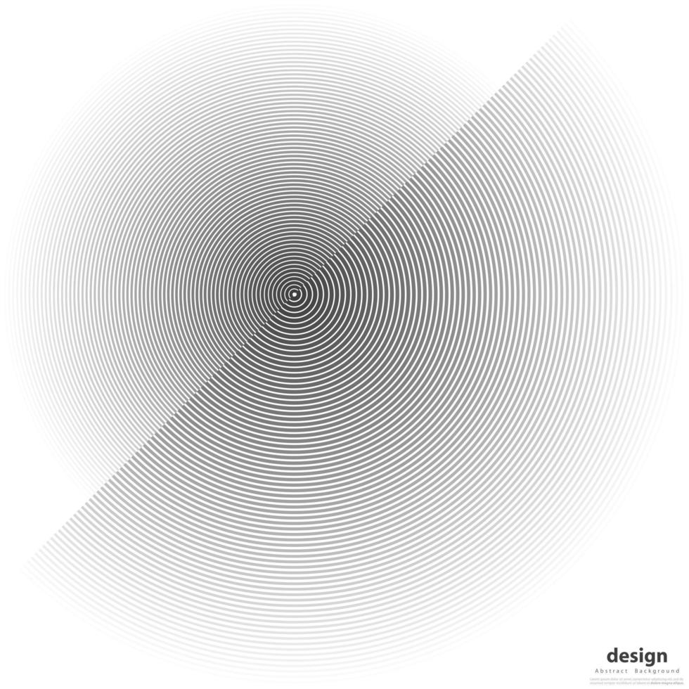 Abstract circle pattern black and white color ring. Abstract  vector illustration for sound wave, Monochrome graphic.