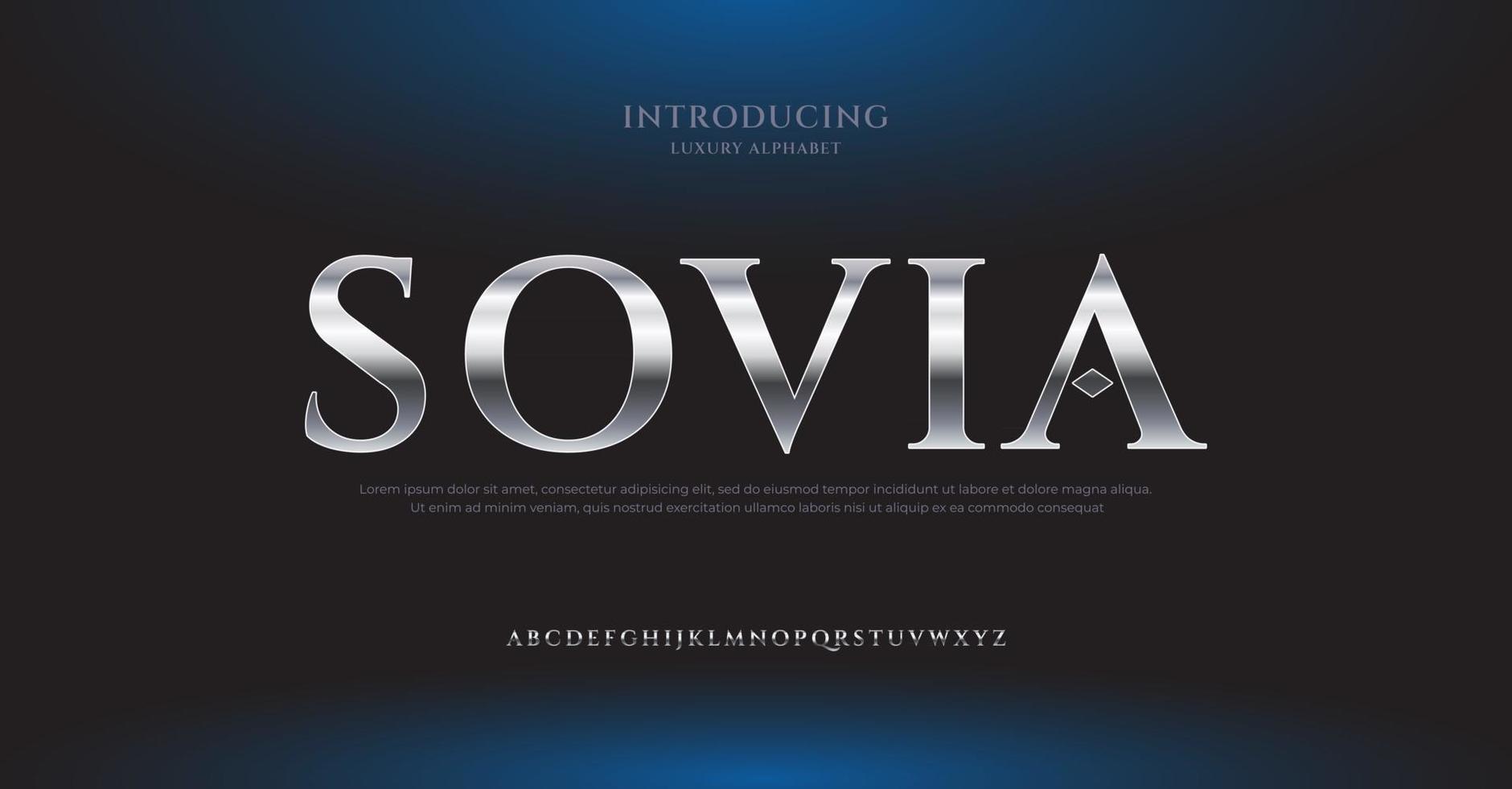 future luxury serif alphabet font. typography urban style fonts for book cover, magazine, movie, logo design vector