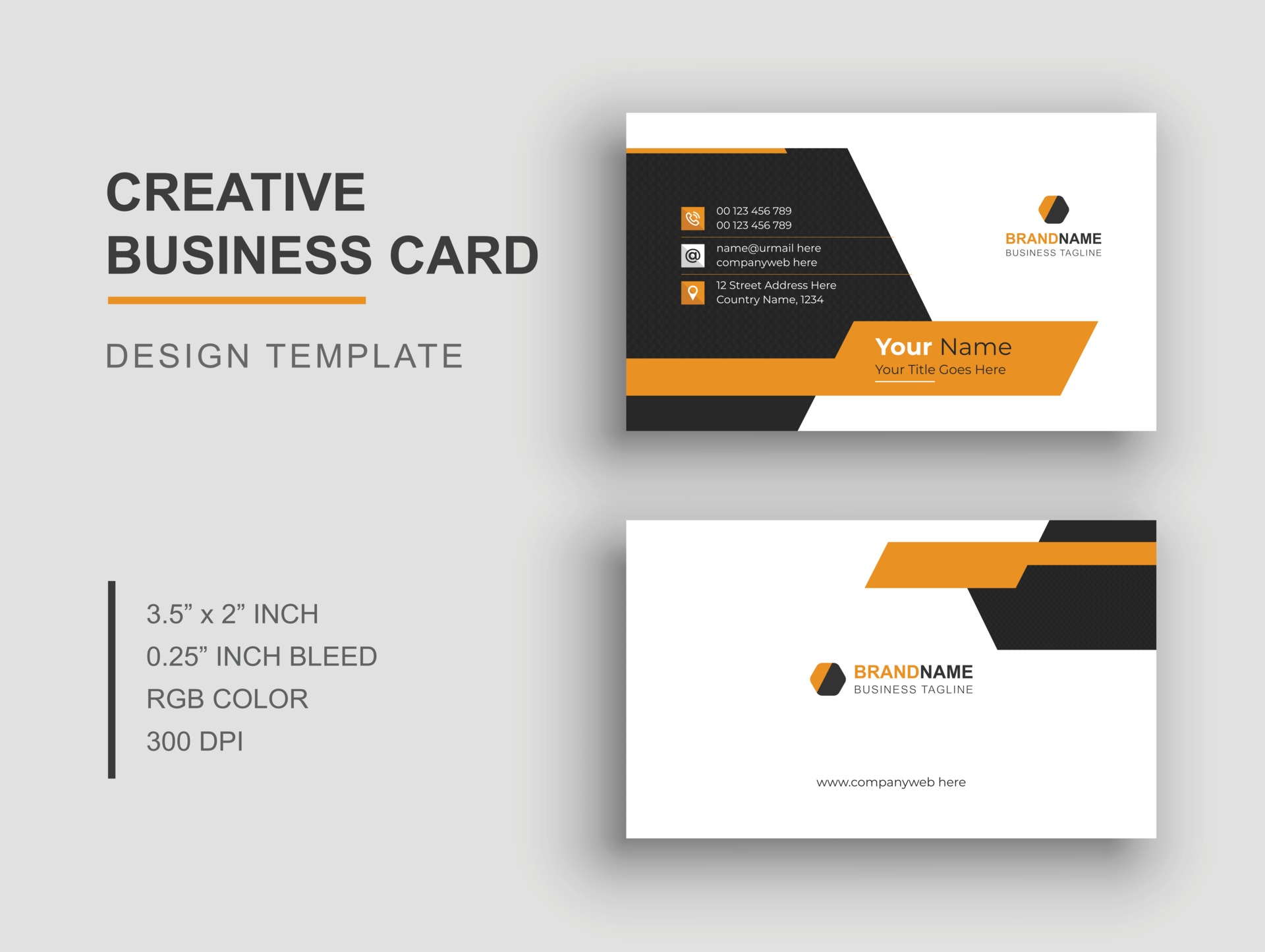 Business Card, Modern Business Card, Creative Business Card Design With Regard To Business Card Maker Template