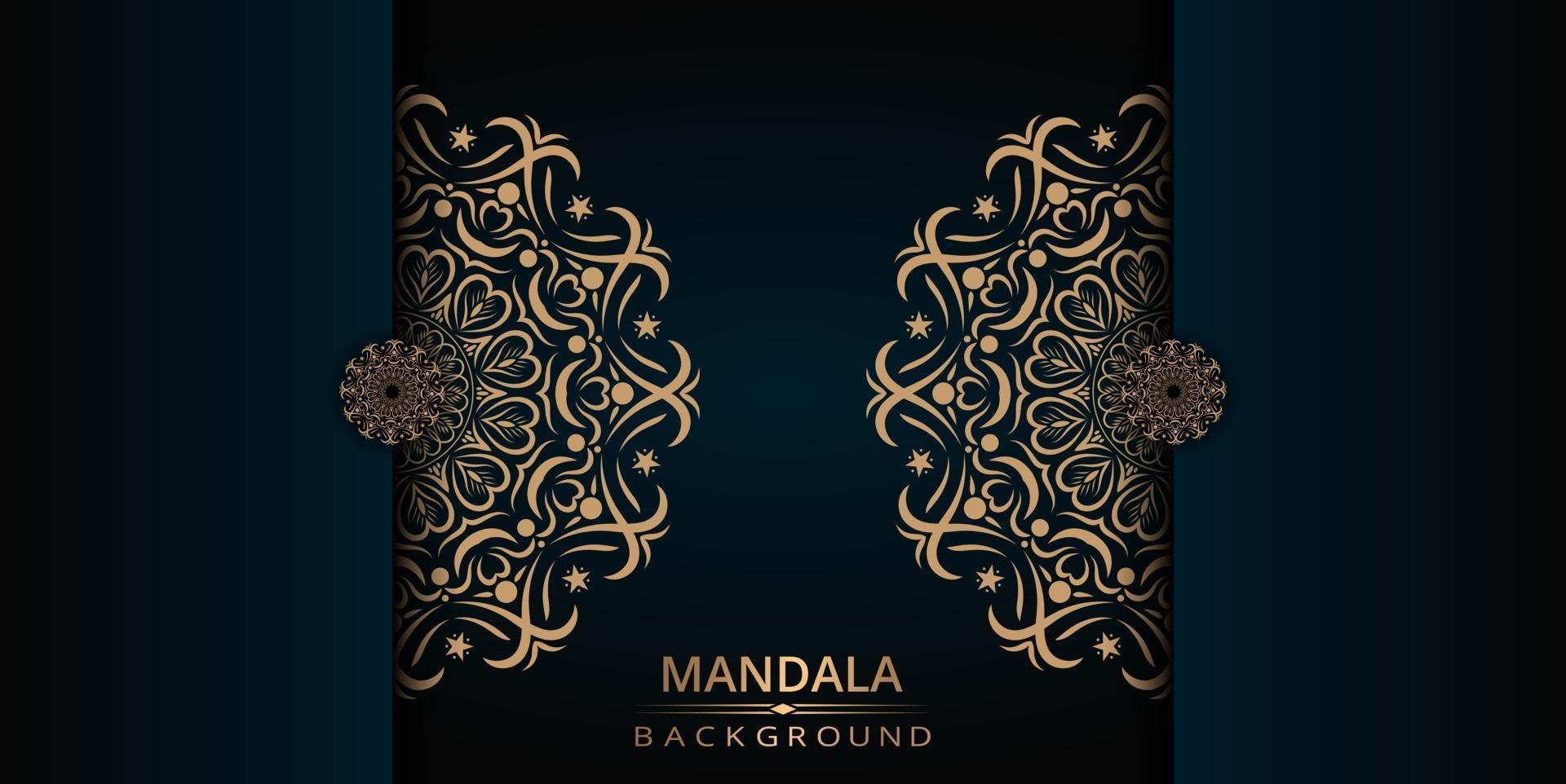 Luxury mandala vector background with golden arabesque style