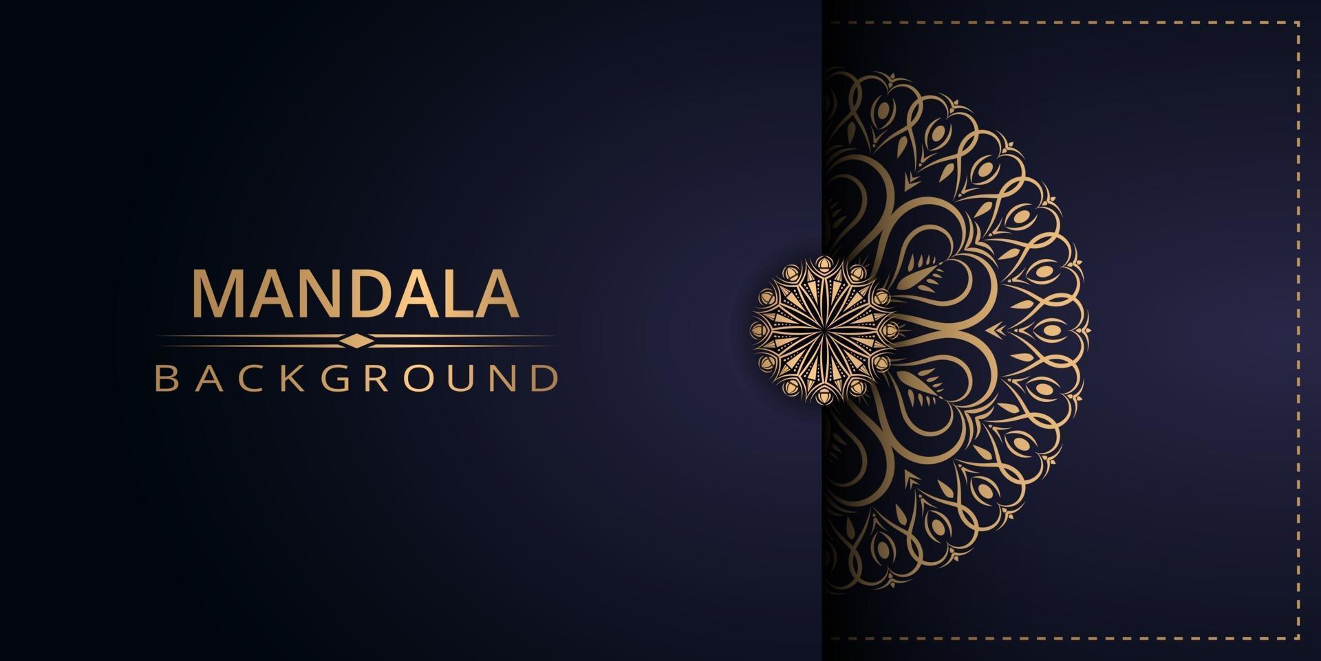 Luxury mandala vector background with golden arabesque style