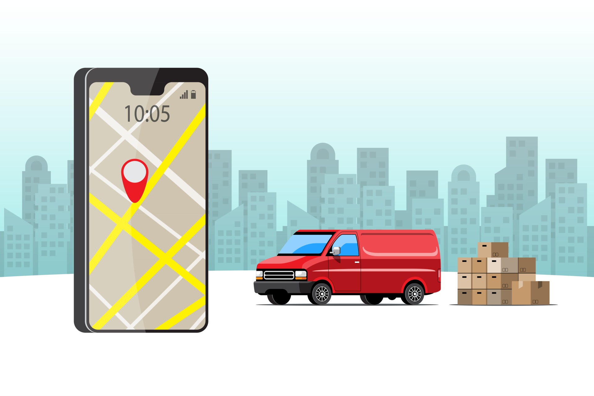 Местоположение доставки. Фон для баннера такси. Vehicle Flat illustration deliver. 3d van delivery Color icon PNG.