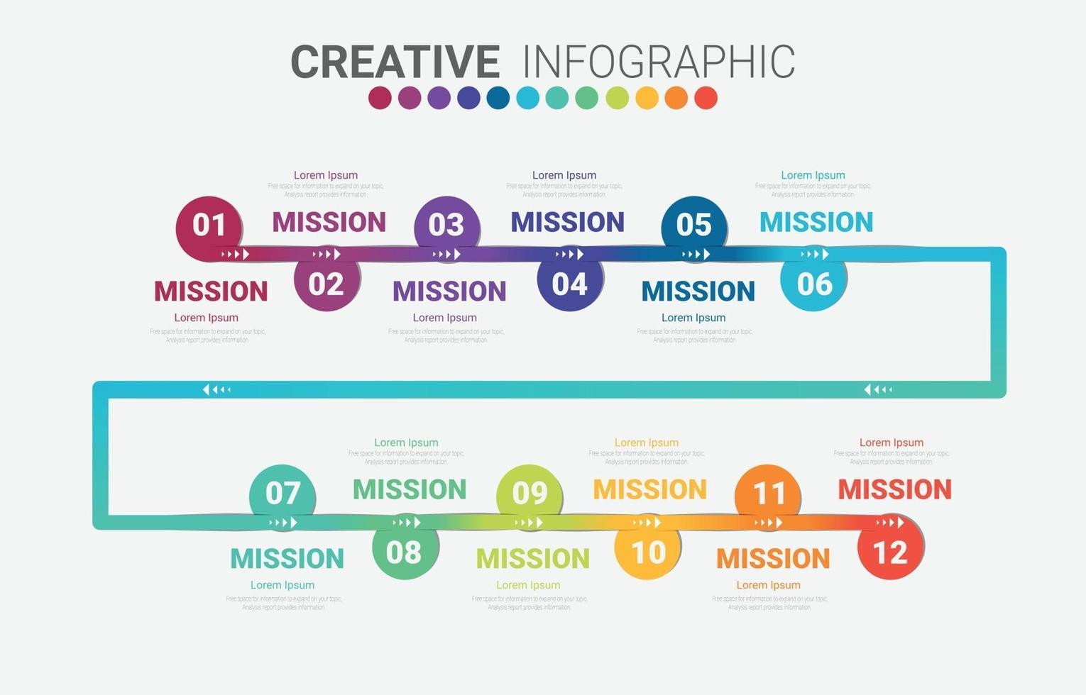 Timeline business for 12 months, 1 year, Timeline infographics design vector and Presentation business