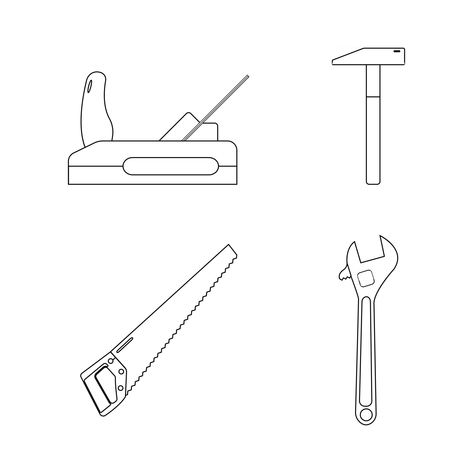 Tools, set stock vector. Illustration of hammer, carpenter - 19763998