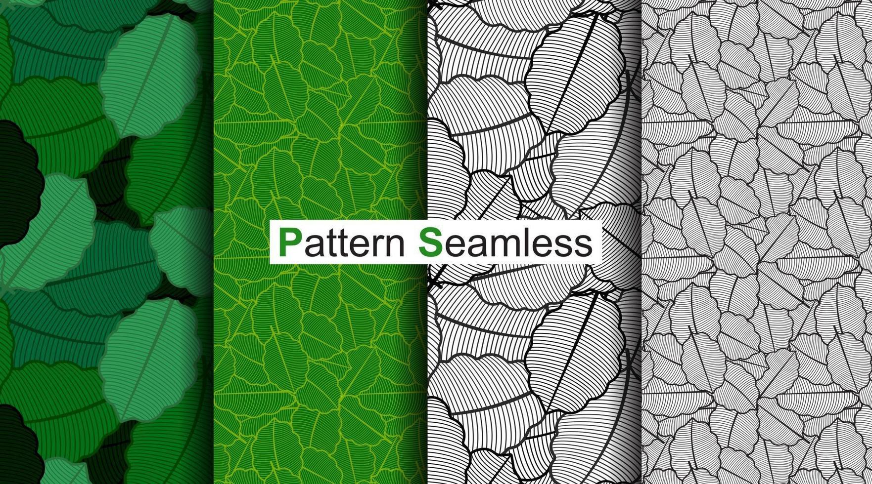 Set of Natural graphic design pattern. Seamless background. vector