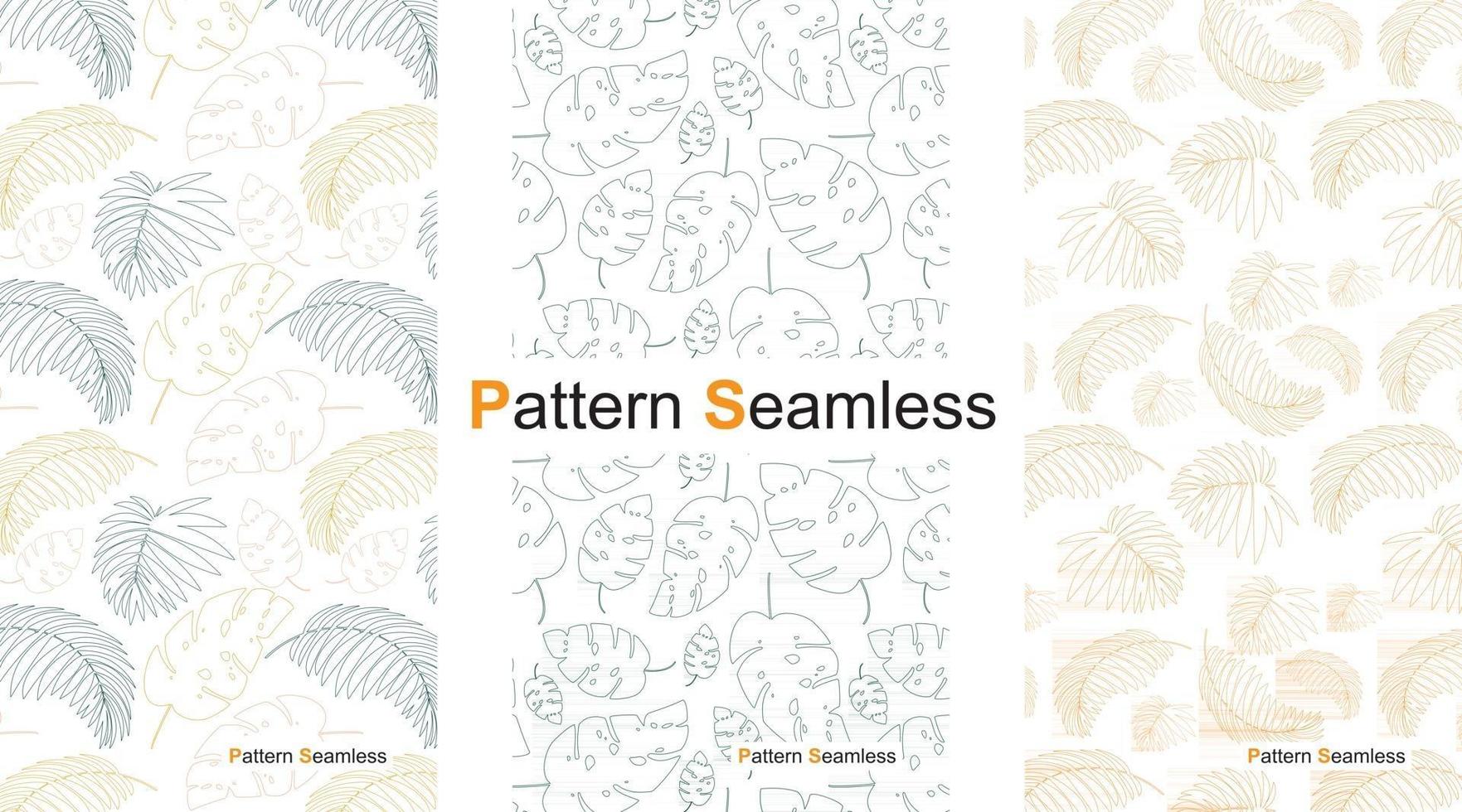 Set of Natural graphic design pattern. Seamless background. vector