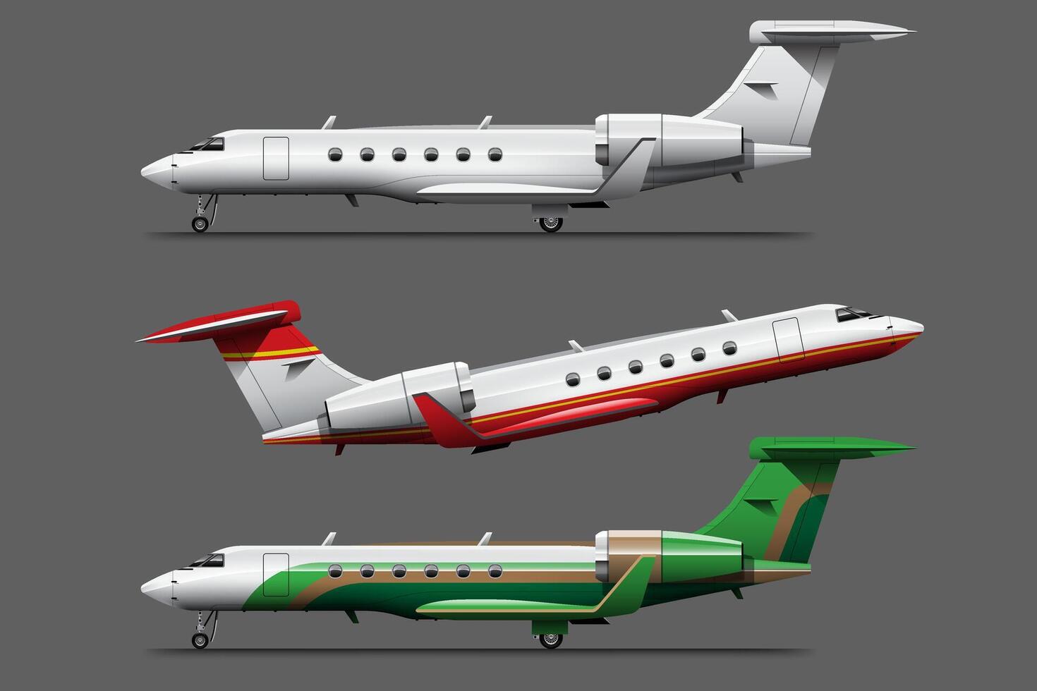 Ilustración de vector de icono de carta de transporte y entrega de carga aérea de aviones Boeing de gran clase empresarial aislada, concepto logístico, vector plano,