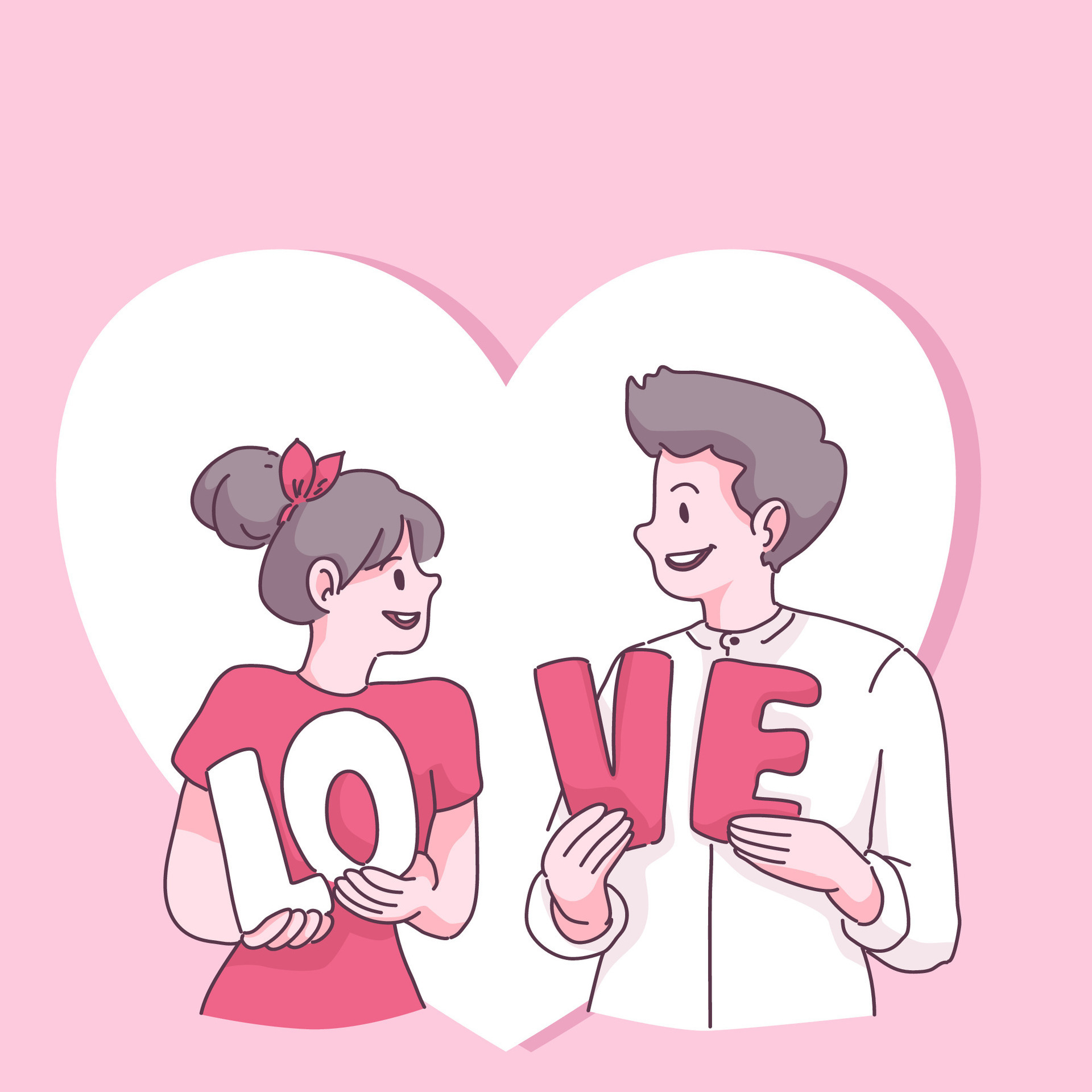 Big isolated Couple in love, happy young girl and boy in love, valentine concept flat Vector illustration in cartoon style 2917098 Vector Art at Vecteezy Big isolated Couple in love, happy young girl and boy in love, valentine concept flat Vector illustration in cartoon style 2917098 Vector Art at Vecteezy