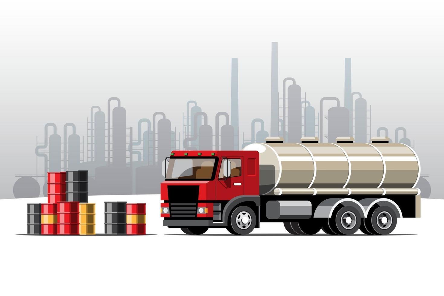 Big isolated vehicle vector colorful icons, flat illustrations of delivery by van through GPS tracking location. delivery vehicle, gas, gasoline, fuel delivery, instant delivery, online delivery.