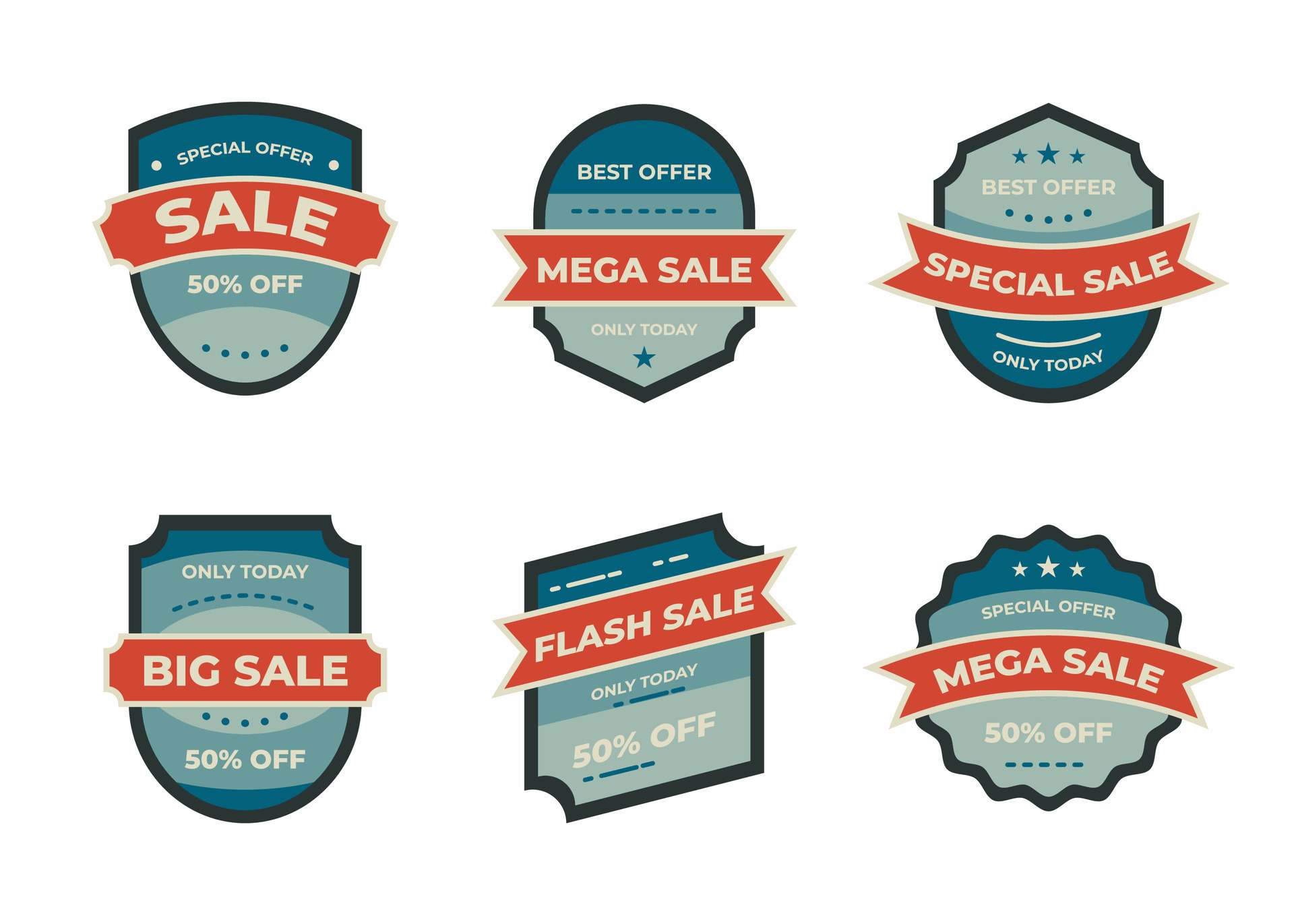 Set of badge or logo design element collection 2917525 Vector Art at