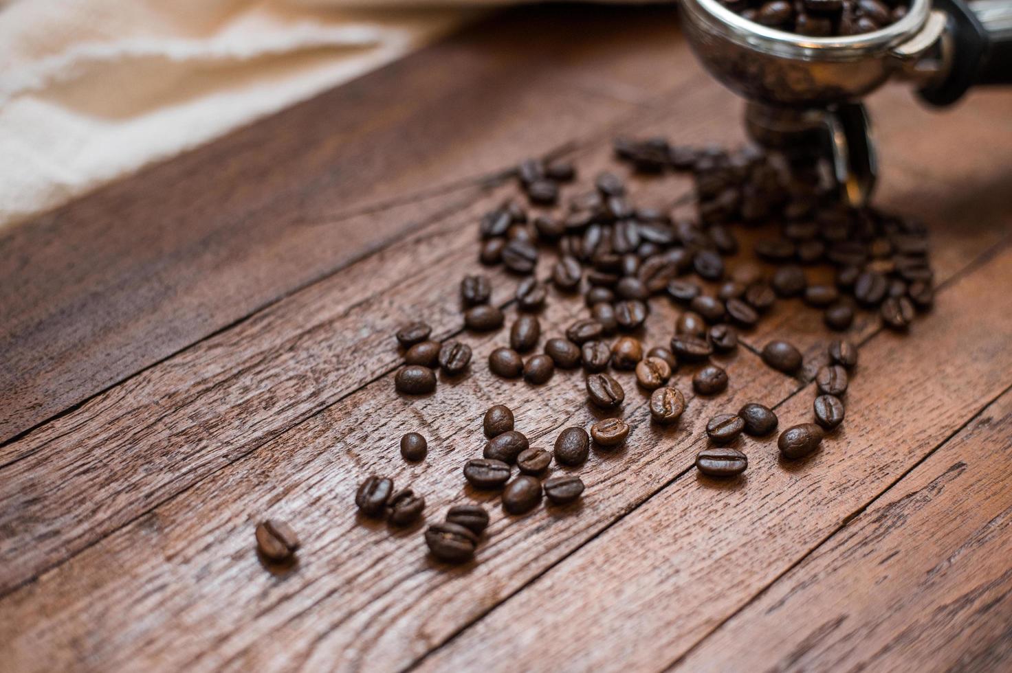 Mixture of different kinds of coffee beans. Coffee Background photo