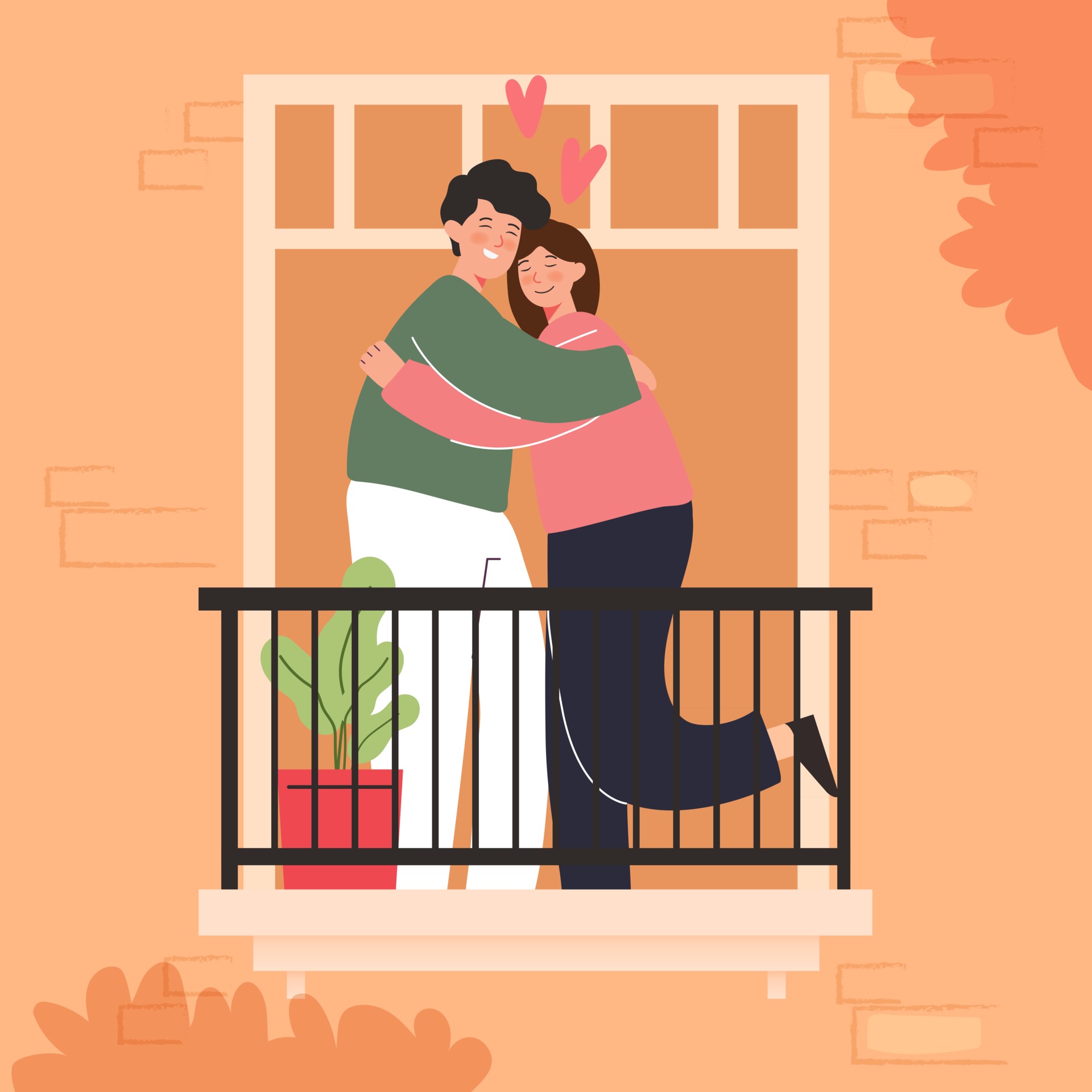 Big Isolated cartoon Vector of young girl and boy in love, couple sharing  and caring love, light color backgrounded, illustration 2917939 Vector Art  at Vecteezy