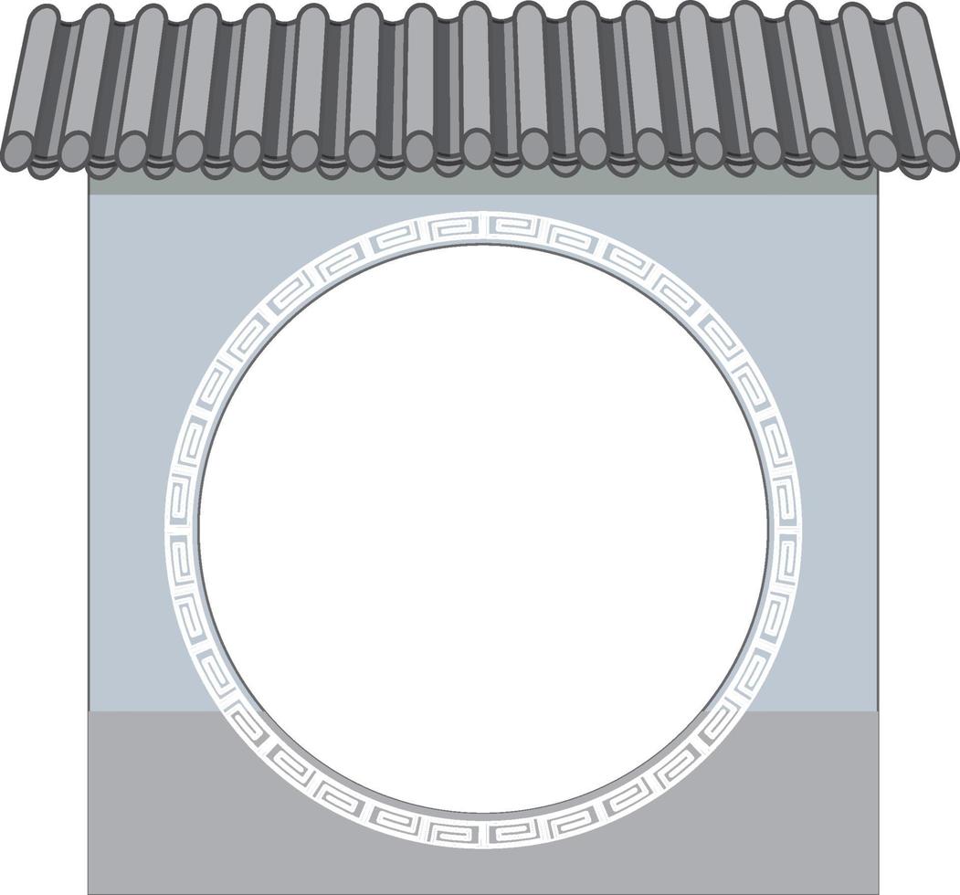 Chinese ancient wall architecture isolated vector