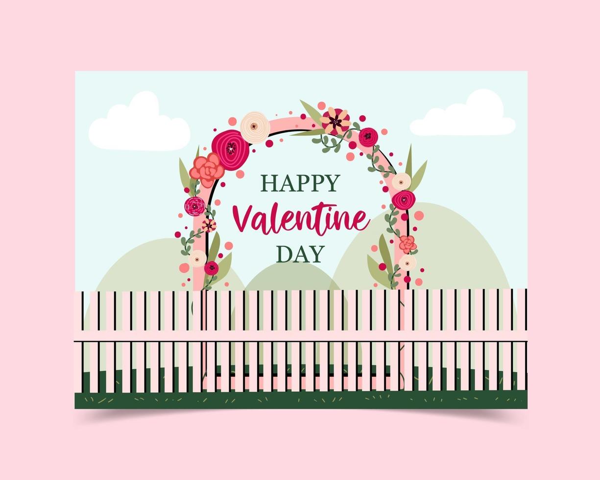 Beautiful Valentine card background vector