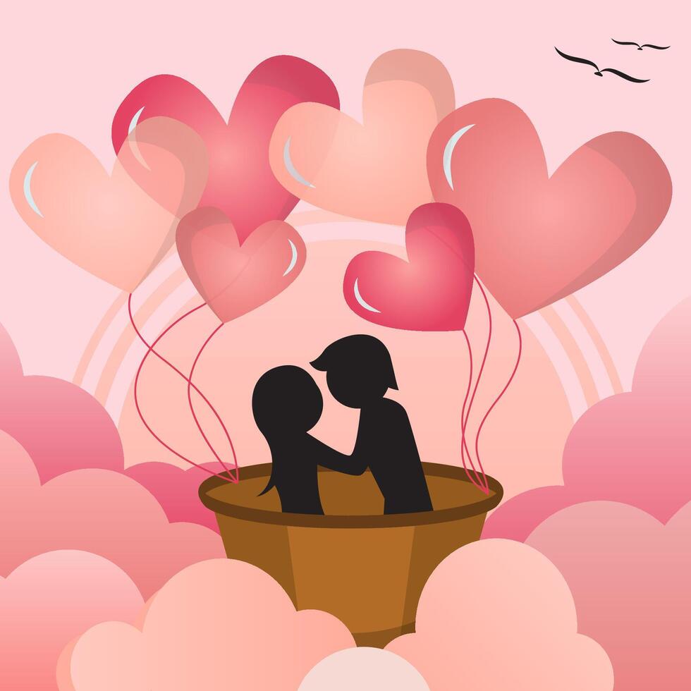 Beautiful Valentine background vector