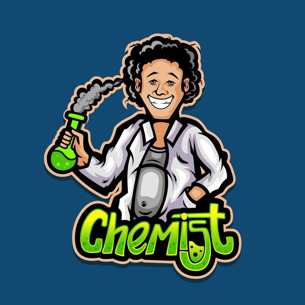 The Chemist Mascot Cartoon Illustration vector